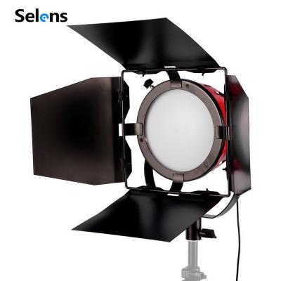 China With 5m Dual 5 Meter Wire Selens 110W LED Head Red Light Dimmable Color Temperature Light With Switch Photo Studio Lamp With Barn Door for sale