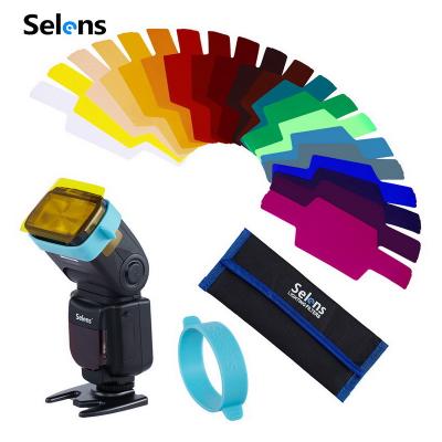 China Selens SE-CG20 Speedlite 20 PCs Instant Light Control Gels Universal Filter Sets Ignition Filter Suit For Camera Flash for sale