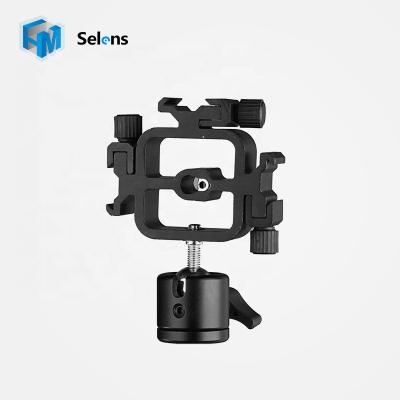 China With 360Â ° Ball Head Selens S-054 3 in 1 Snap Hot Shoe Bracket Holder with Swivel Ball Head for sale