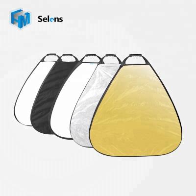 China Farbic Selens 80cm Folding 5in1 Triangle Reflector Disc For Handheld Photography for sale