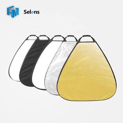 China Selens Light Control 100cm 5 in 1 39.4 Inch Multi Triangle Folding Disc Reflector with Handle for Photography Photo Studio and Outdoor Lighting for sale