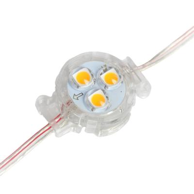 China Theme park waterproof RGB diameter 20mm led module 3leds 5050 SMD WS2811 led pixel dot light for sale