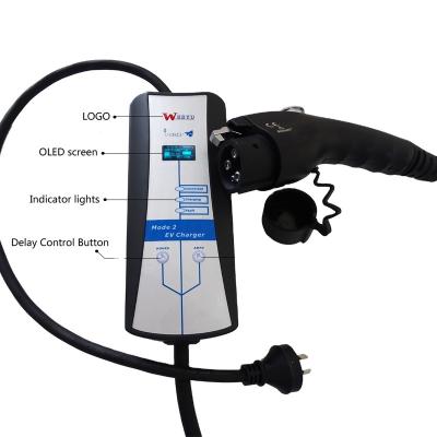 중국 16A Electric Vehicle charging station UK mode 2 iec 62196-2 type 2 ev charger cable 판매용