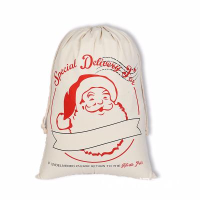 China Extra Large Traditional Christmas Gift Bags Santa Burlap Sack with Drawstring 26