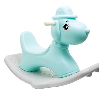 China Ride On Toy 2 In 1 White Blue Unicorn Toys Children Durable Material Rich Rocking Horse Figure Toy Children for sale