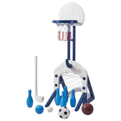 China Kids Playing Portable Wholesale OEM Kids Mini Size Adjustable Plastic Indoor Basketball Hoop Stand Kids Toy for sale