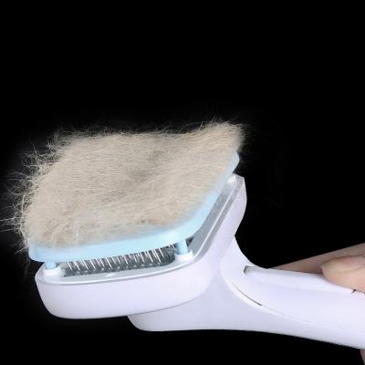 China Suitable Dogs Cats Pets Dog Small Hair Removal Comb Grooming Brush Stainless Steel Cats Comb Automatic Non-Slip Brush for Dogs Cats Stabilized Feeds for sale