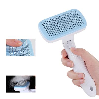 China Suitable for Dogs Cats Small Animals Quality Professional Pet Grooming Mold Stainless Slicker Brush with Coated Brush Comb for Cats and Dog for sale