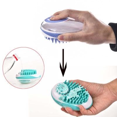 China Suitable for Dogs Cats Small Animals Silicone Pet Soft Rubber Bath Brush Grooming Massaging Dogs and Cats for sale