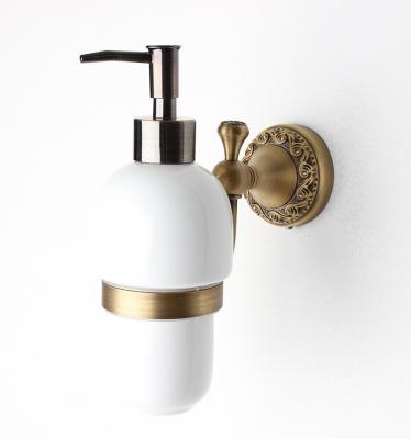 China Modern Desk Antique Liquid Soap Dispenser Hotel Brass Countertops Collectionrass / Ceramic materialWall Mounted Holder for sale