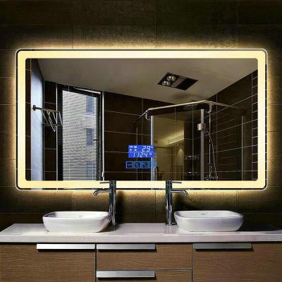 China High Quality 60x80cm Refection Two Color LED Bathroom Mirror 50x70cm Smart Southwest Rectangular Bathroom Mirror for sale