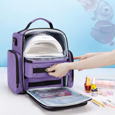 China Fashion New Style Custom Manicure Tech Bag 48 Bottles Nail Polish Storage Bag for sale