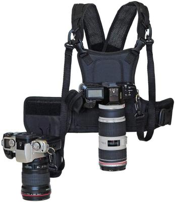 China 100% Eco-Friendly Multi Side Holster Vest Chest Harness Dual Camera Security Backup Straps For Top Brand DSLR Cameras for sale