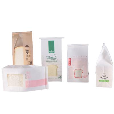 China Square Bottom Paper Bread Bag Disposable Bakery Takeout Bag Custom Eco-Bag for sale