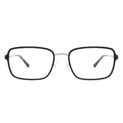 China Fashionable Hot Sale Metal Glasses Black Unisex Eye Glass Frame For Diamond Face for sale