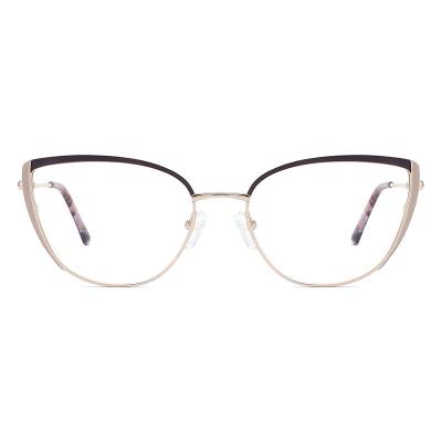 China Fashionable Hot Selling Women Fashion Eyewears Metal Eye Glass Optical Frames for sale