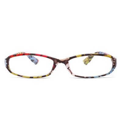 China Excellent Quality Summer Vacation Trendy Flower Model Reading Glass Oval Plastic Frames For Women for sale