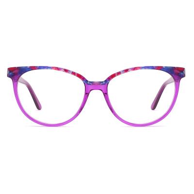 China Trendy Fashion Exaggerated Eyeglass Frame Acetate Glasses Color Pop Eyeglass Frame for sale