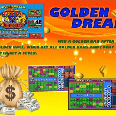 China 80% GOLDEN DREAM keno casino machines to make money slot game card Texas Keno 78% GOLDEN DREAM for sale