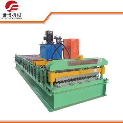 China Full Automatic Control Corrugated Sheet Roll Forming Machine With 6m Length for sale