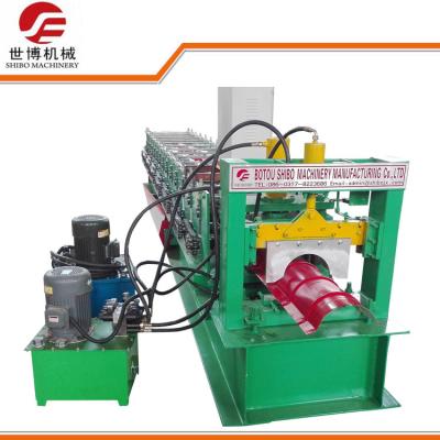 China 5.5 Kw Roofing Sheet Ridge Cap Roll Forming Machine With Easy Operation for sale