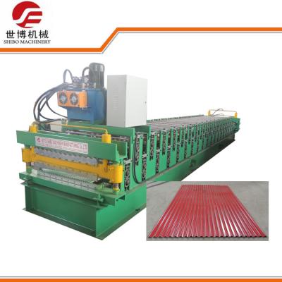 China Cubierta doble Warehouse y rollo de la techumbre del metal del material de construcción del taller que forma la máquina 760-736 en venta