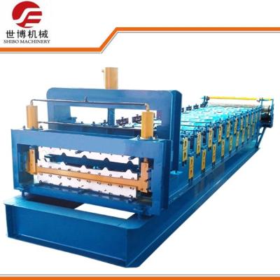 China 380V 60Hz Double Layer Roll Forming Machine With Plastic Film Cover Protection for sale