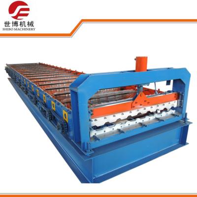 China 5.5kw trapezoïdaal Bladbroodje die Machine, het Comité van het Metaaldak Machine vormen Te koop