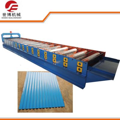 China Galvanized Steel Silo Corrugated 836 Side Panel Roll Forming Production Line for sale