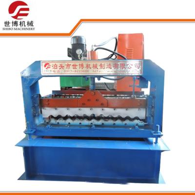 China Waterproof Colored Steel Corrugated Sheet Roll Forming Machine For Roofing Tile for sale