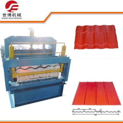 China 380 V Glazed Tile Roll Forming Machine , Trapezoidal Sheet Roll Forming Machine  for sale