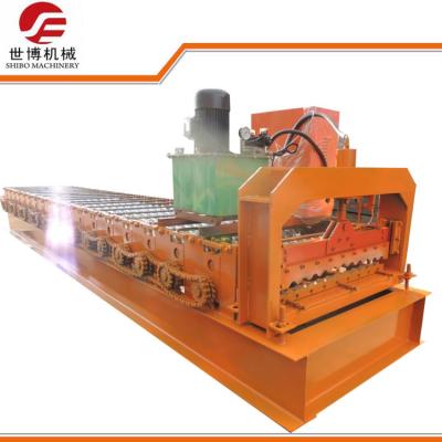 China 805 MM Width Corrugated Sheet Roll Forming Machine For Color Steel Plate Coil for sale