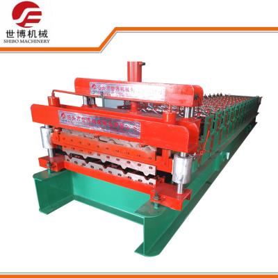 China Galvanized Steel Metal Roof Forming Machine With 16 Steps Anti - Rust Roller for sale