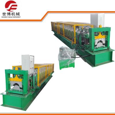 China PLC Control Steel Stud Roll Forming Machine For Making Aluminum Metal Ridge Cap for sale