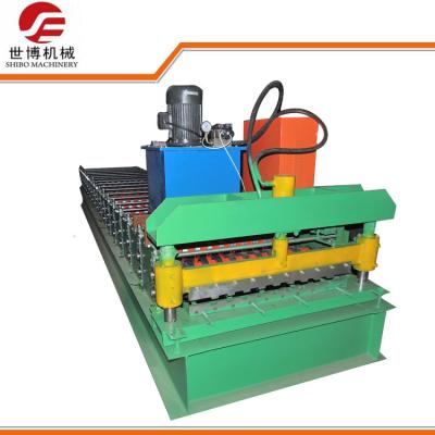 China Metal Roller Shutter Door Forming Machine With Hydraulic Cutting Machine for sale