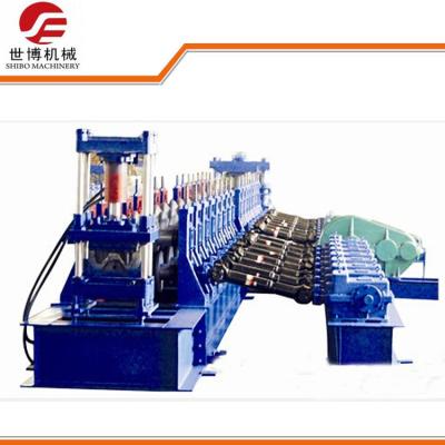 China Highway Guard Rail Roll Forming Machine With Two Waves And Punching Holes for sale