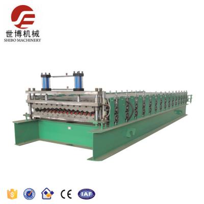 China el rollo acanalado 8kw de la hoja que formaba la máquina/el trapezoide galvanizó la teja de tejado que hacía la máquina en venta