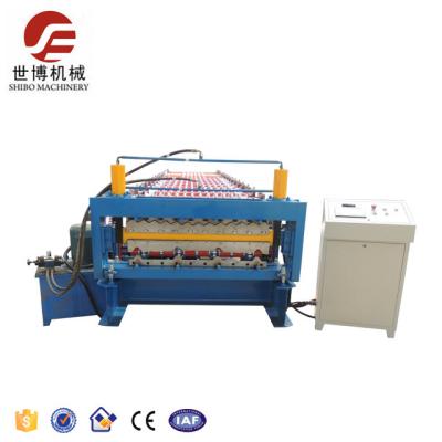 China Color Steel Galvanized Metal Roof Forming Machine Double Layer Hydraulic Cutting System for sale