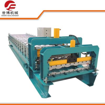 China Metal Lathe Processed Glazed Tile Roll Forming Machine 10-15 M/Min Speed for sale