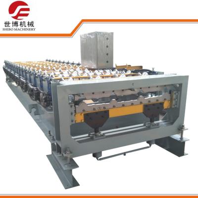 China 10-15 M/Min Trapezoidal Sheet Roll Forming Machine With Cutting Upside Down for sale