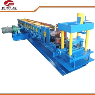 China New U Type Slot Colored Steel Purlin Roll Forming Machine Blue Color for sale