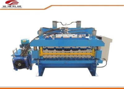 China Optional combination Color Steel Double Layer Roll Forming Machine Blue for sale