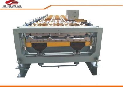 China New Type Colored Steel Trapezoidal Sheet Roll Forming Machine Gray Color for sale