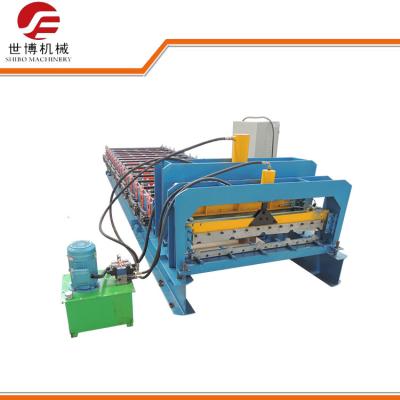 China 1000 Model Step Roofing Tiles Roll Forming Machine Fully Automatic Blue Color for sale