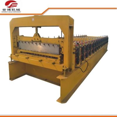 China Roofing Plate Trapezoidal Sheet Roll Forming Machine 5.5kw Power Custom Colors for sale