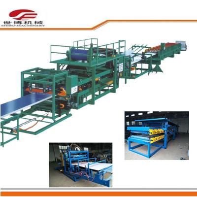 China Multifunctional Color Steel Sandwich Panel Machine 32kw Power Full Automatically for sale