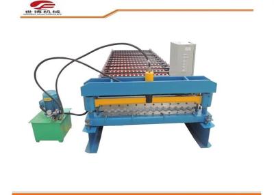 China Color Steel Metal Roofing Sheet Roll Forming Machine Cr.12 Cutter Material for sale