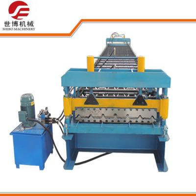 China Colored Steel Trapezoidal Sheet Roll Forming Machine Fully Automatically for sale