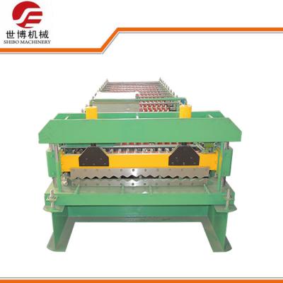 China Galvanized Barrel Corrugated Sheet Roll Forming Machine PLC Full Automatic Control for sale