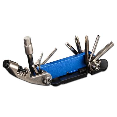 China New Design S/S 45+Aluminum Multi-Function EDC 15 in 1 Bicycle Inner Multi-Function Tool Wrench Hexagon Vehicle Repair Portable Combo Tool for sale